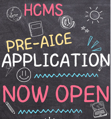 Flyer that Says Pre Aice Applications are Now open