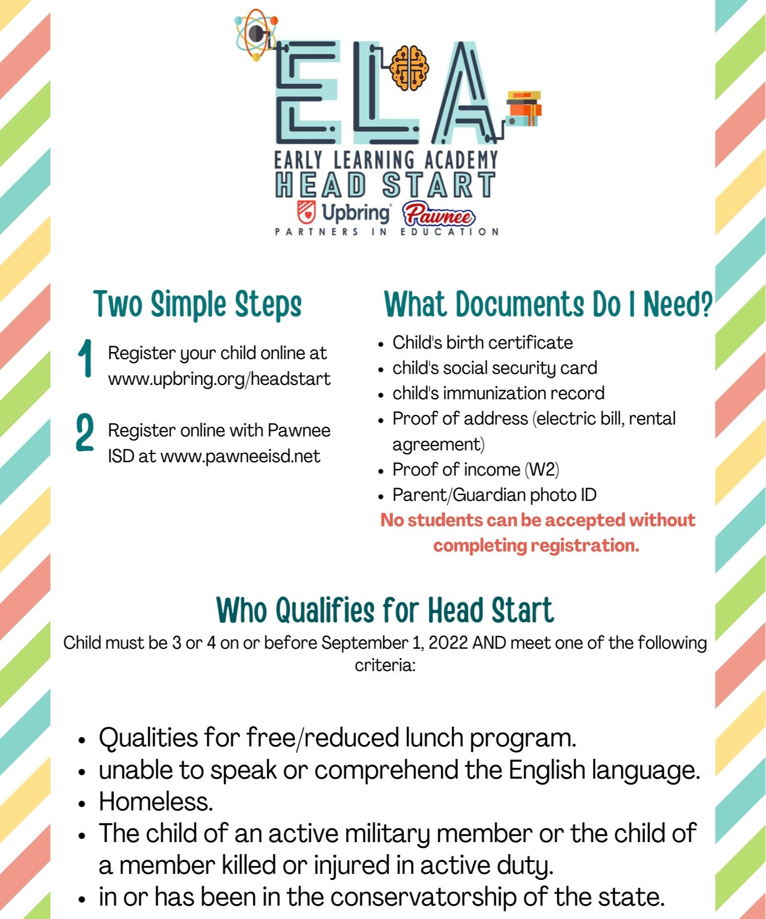 Head Start Registration and Requirements 