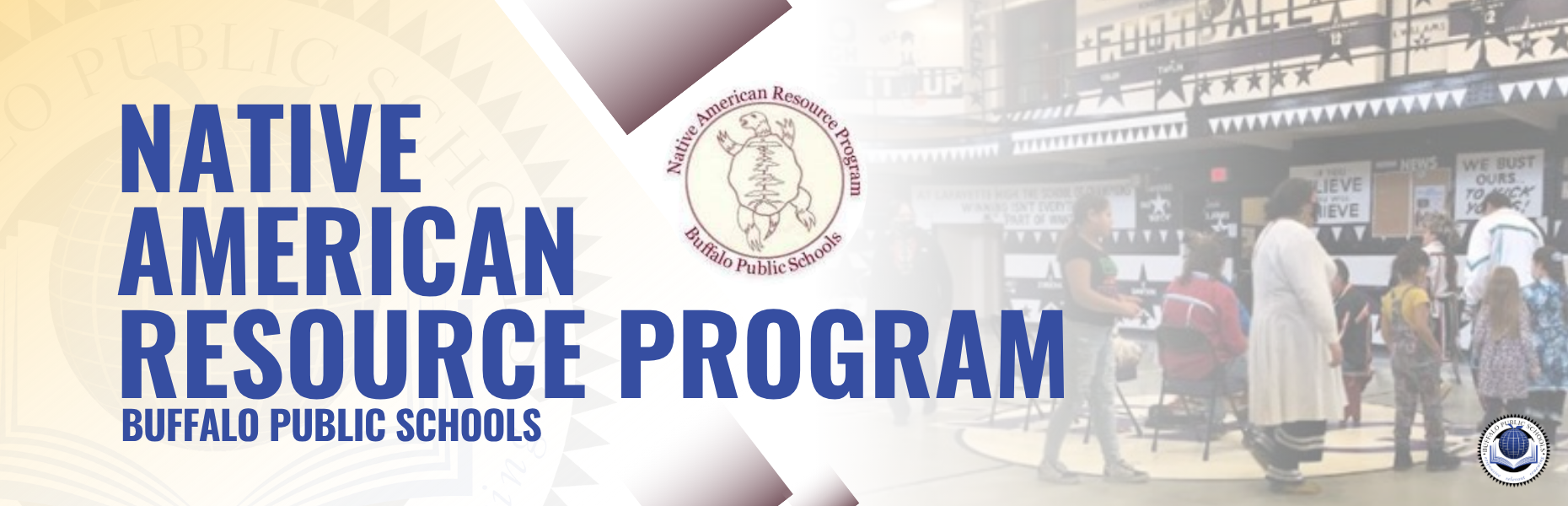 NARP Banner- Text says Native American Resource Program Buffalo Public Schools