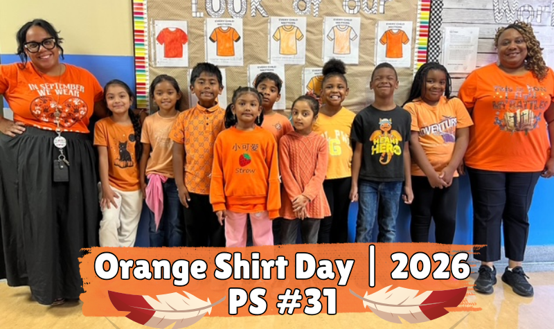Students from School 31 Wearing Orange Shirts