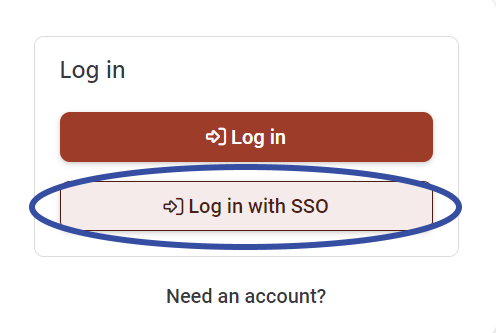 Log in with SSO