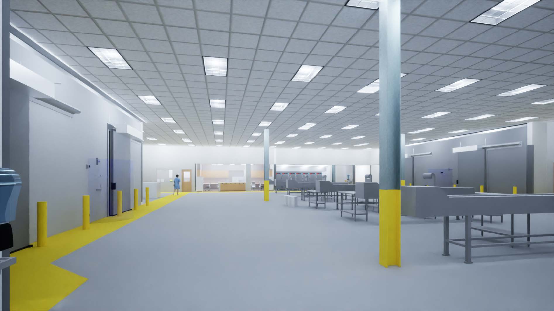 Central Commissary Rendering of Production Area