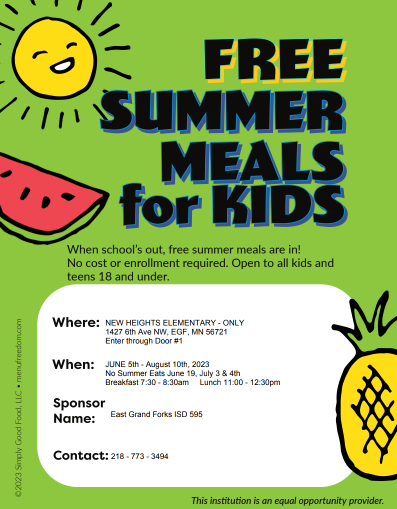 Free Summer Meals for Kids graphic