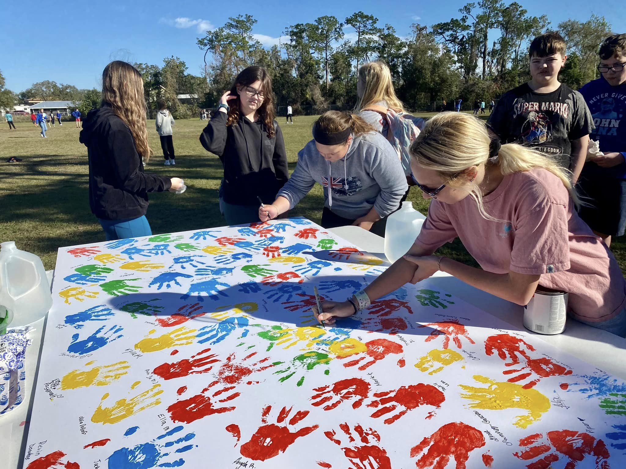 McIntosh Middle School students enjoying a Renaissance celebration.