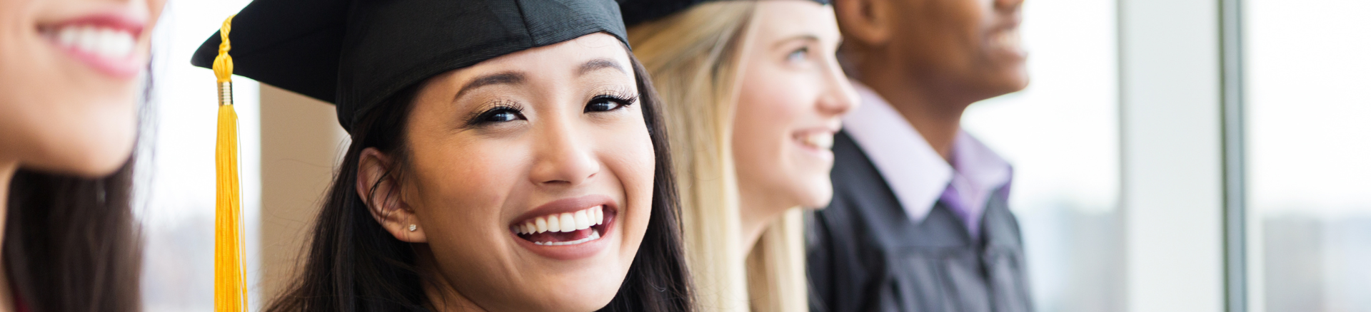 Students with graduation gowns