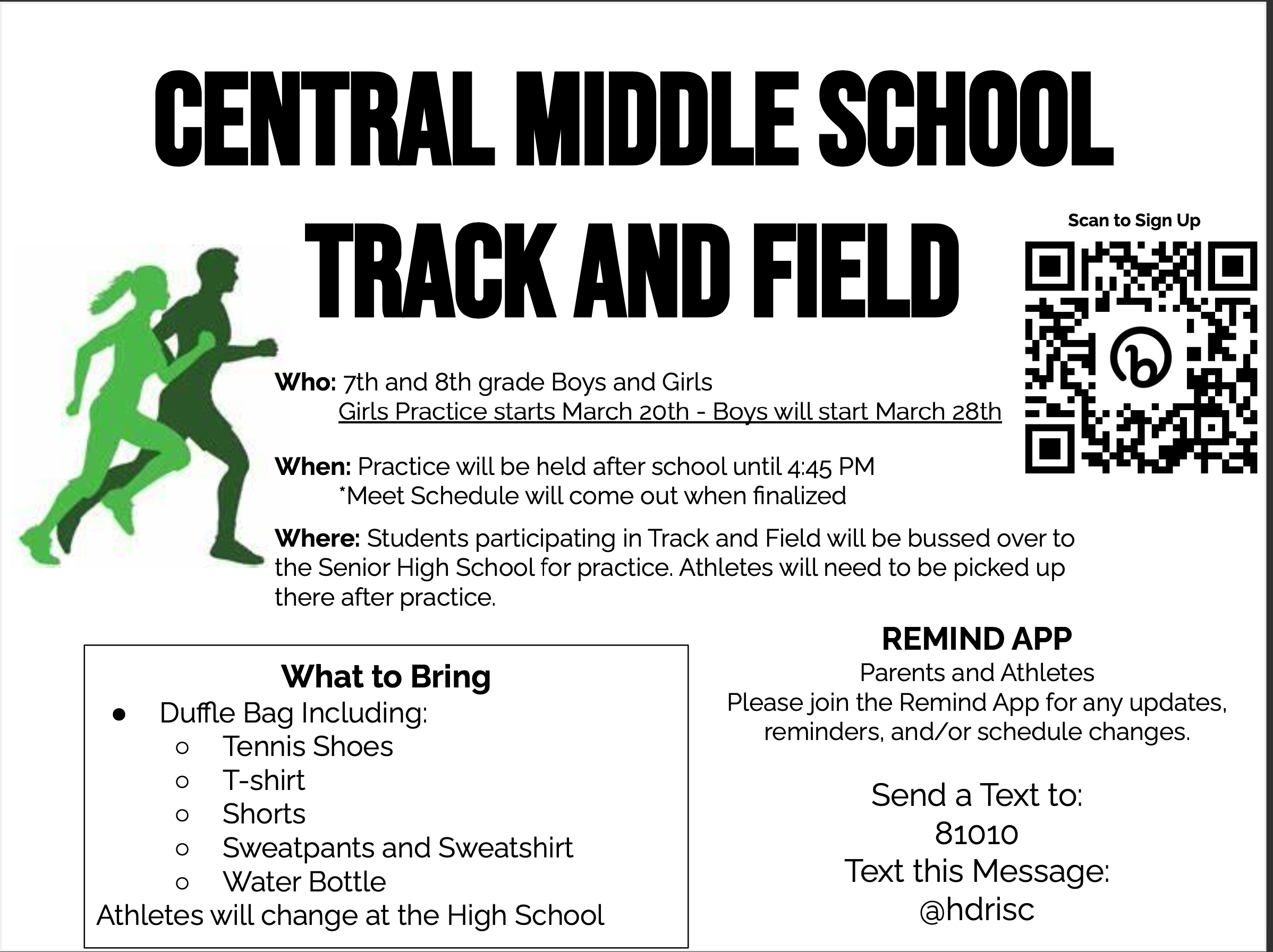 Central Middle School Track and Field Document