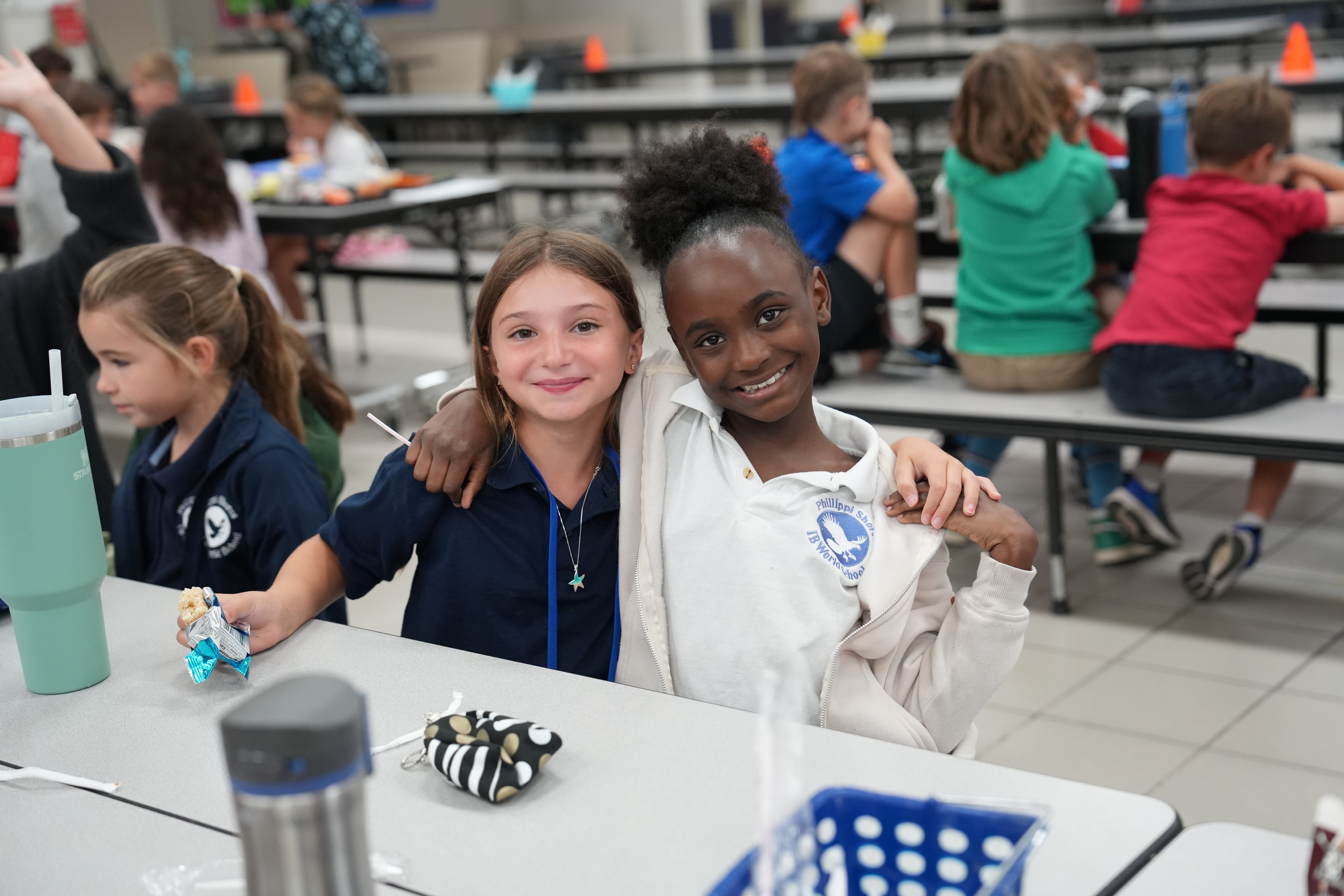 students smiling to camera