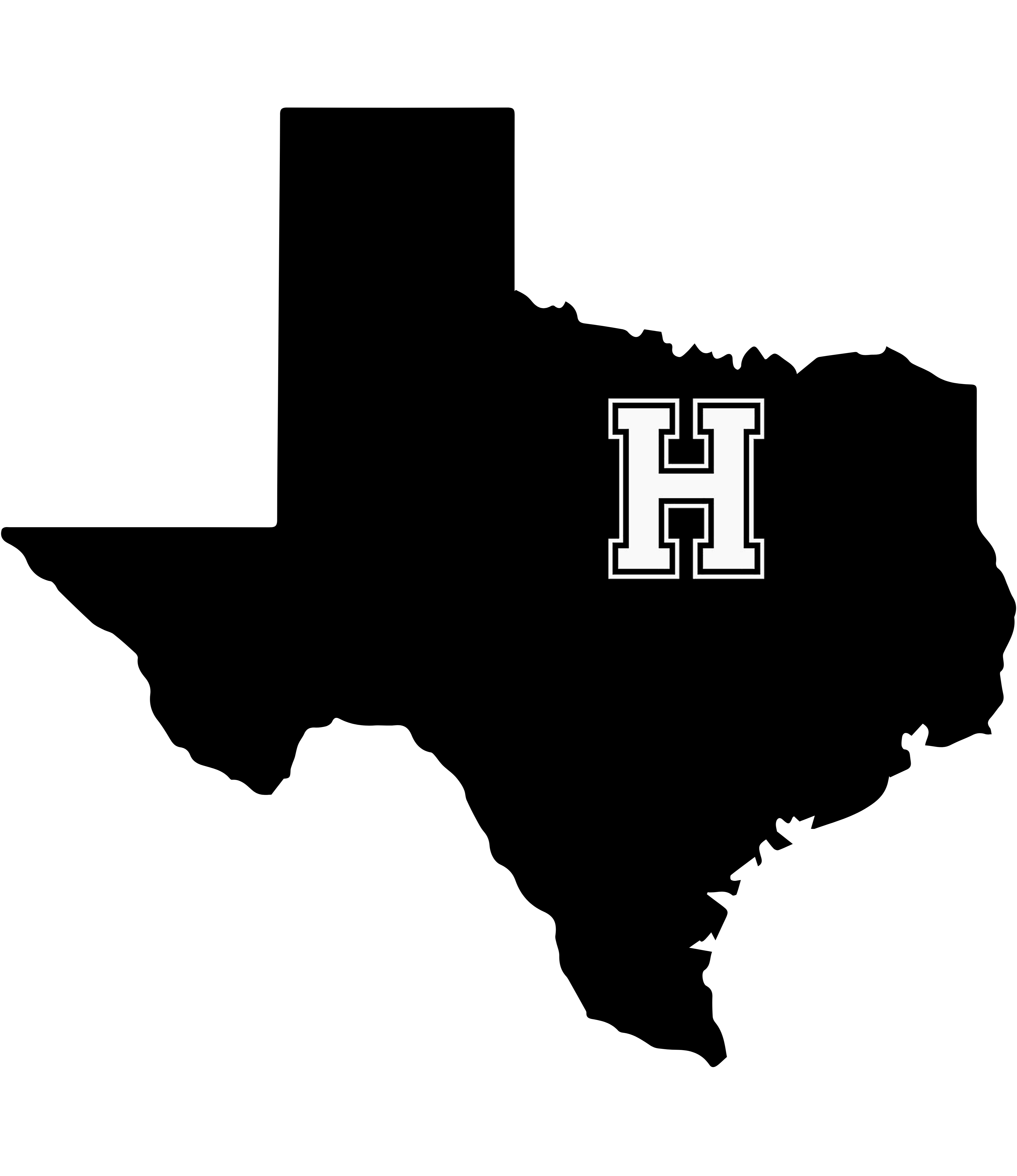 howe isd logo, texas outline