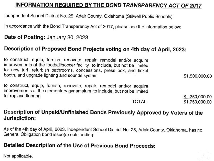 Bond Transparency Act