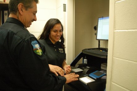 CJUSD Intern working with Calistoga Police Chief