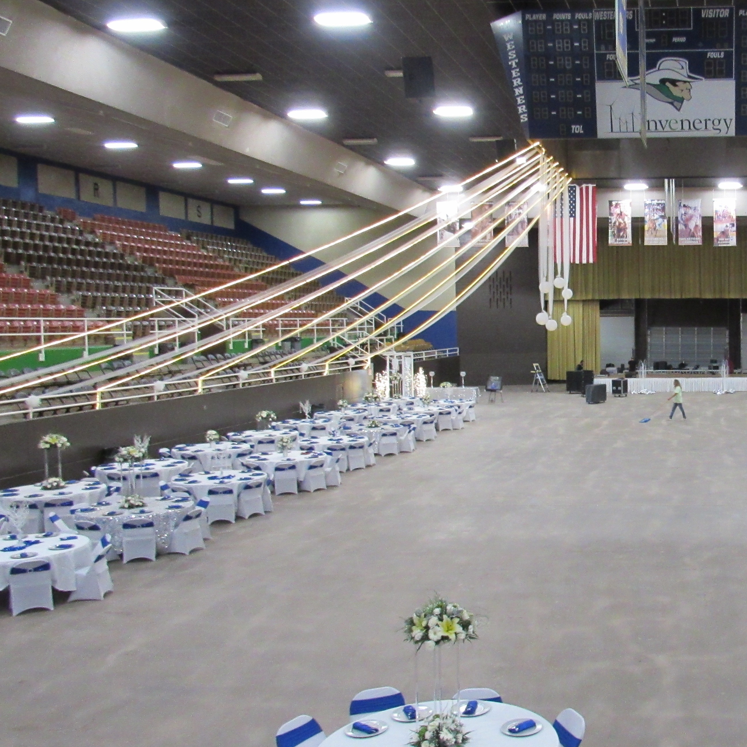 quinceañera set up