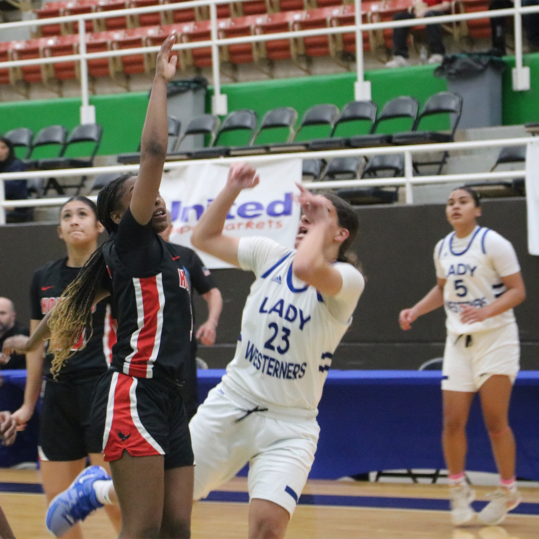 Basketball team on court