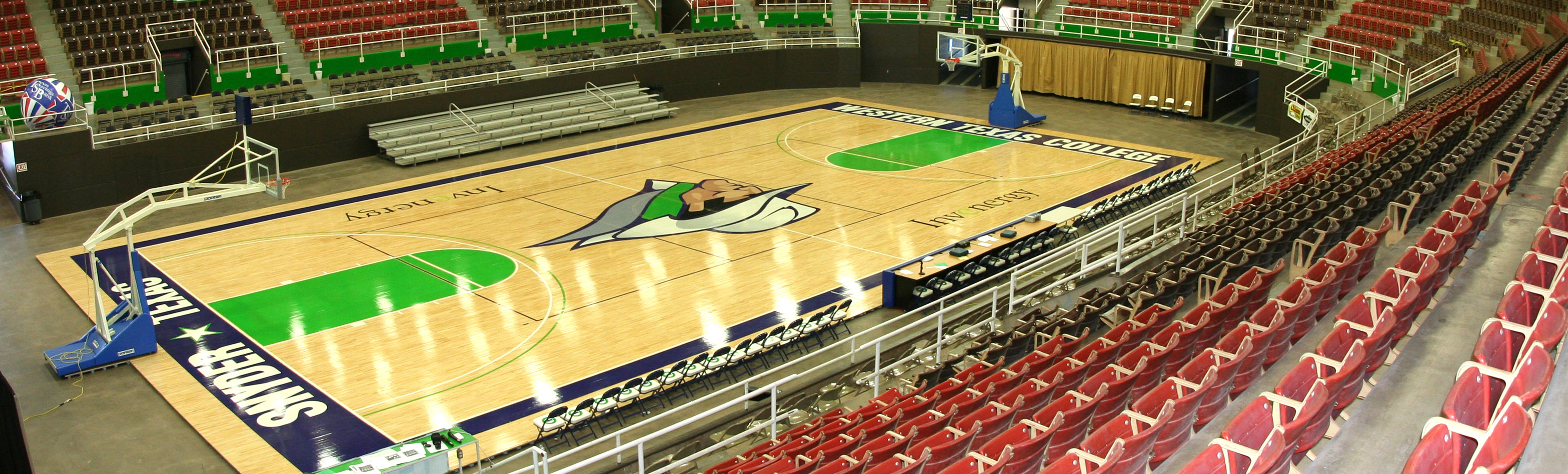 Gym floor in coliseum