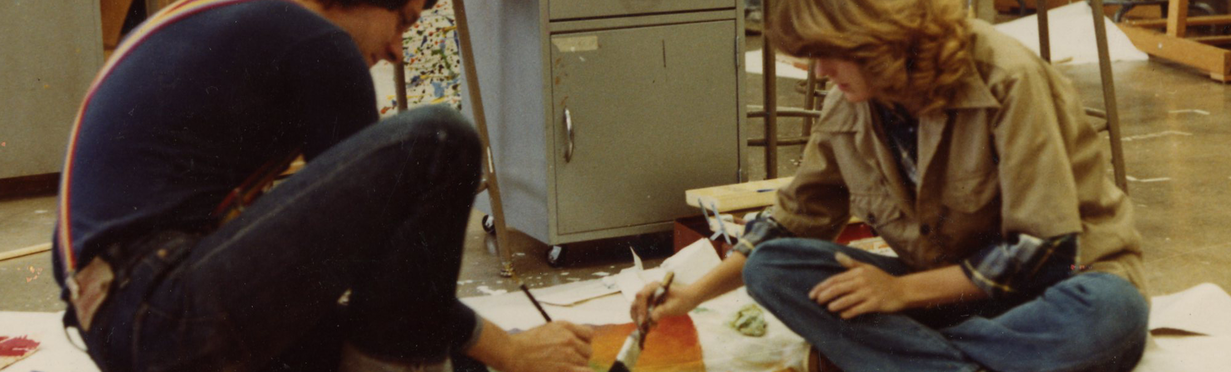2 students in Art Class