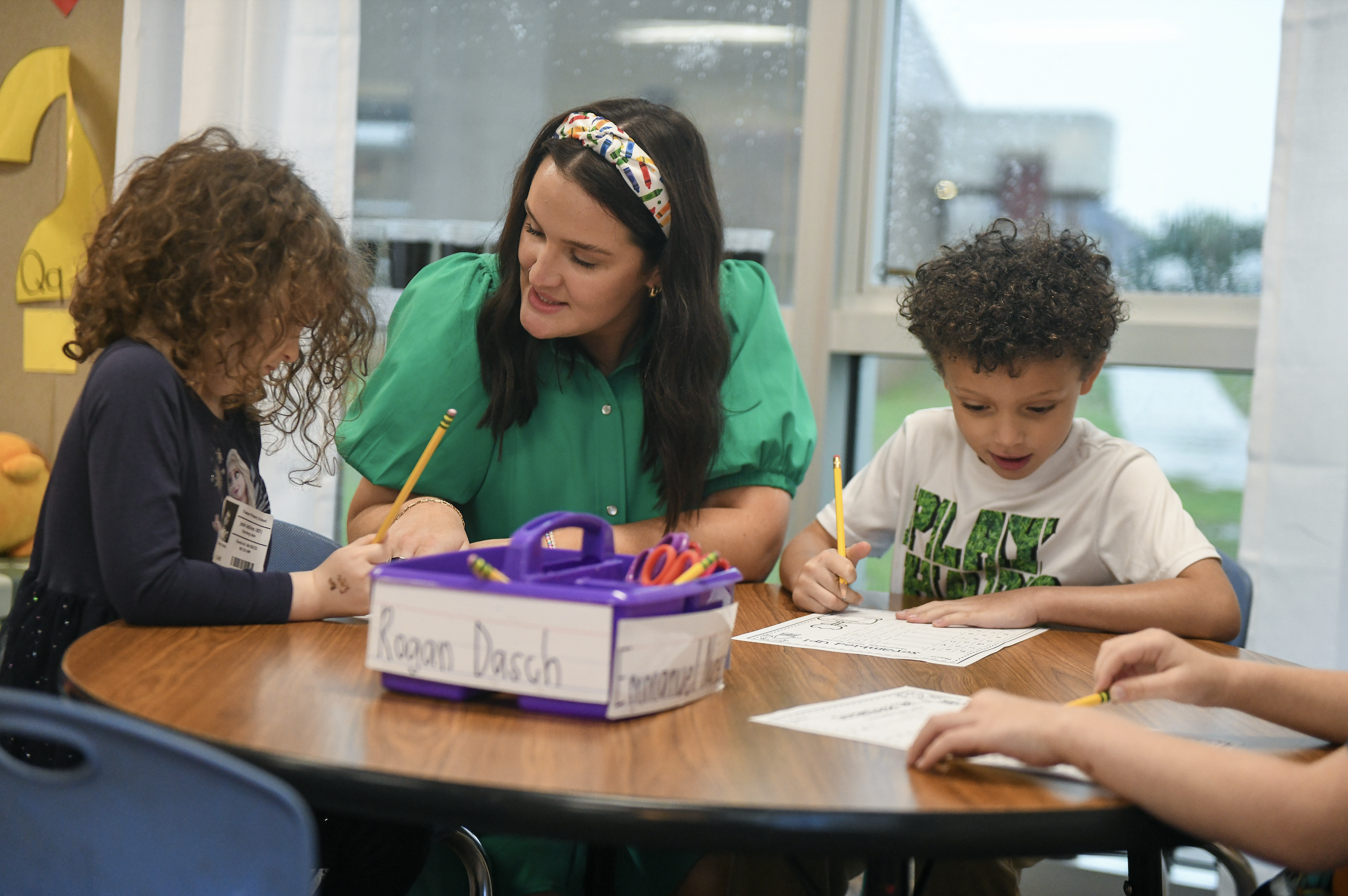 teacher in classroom with students