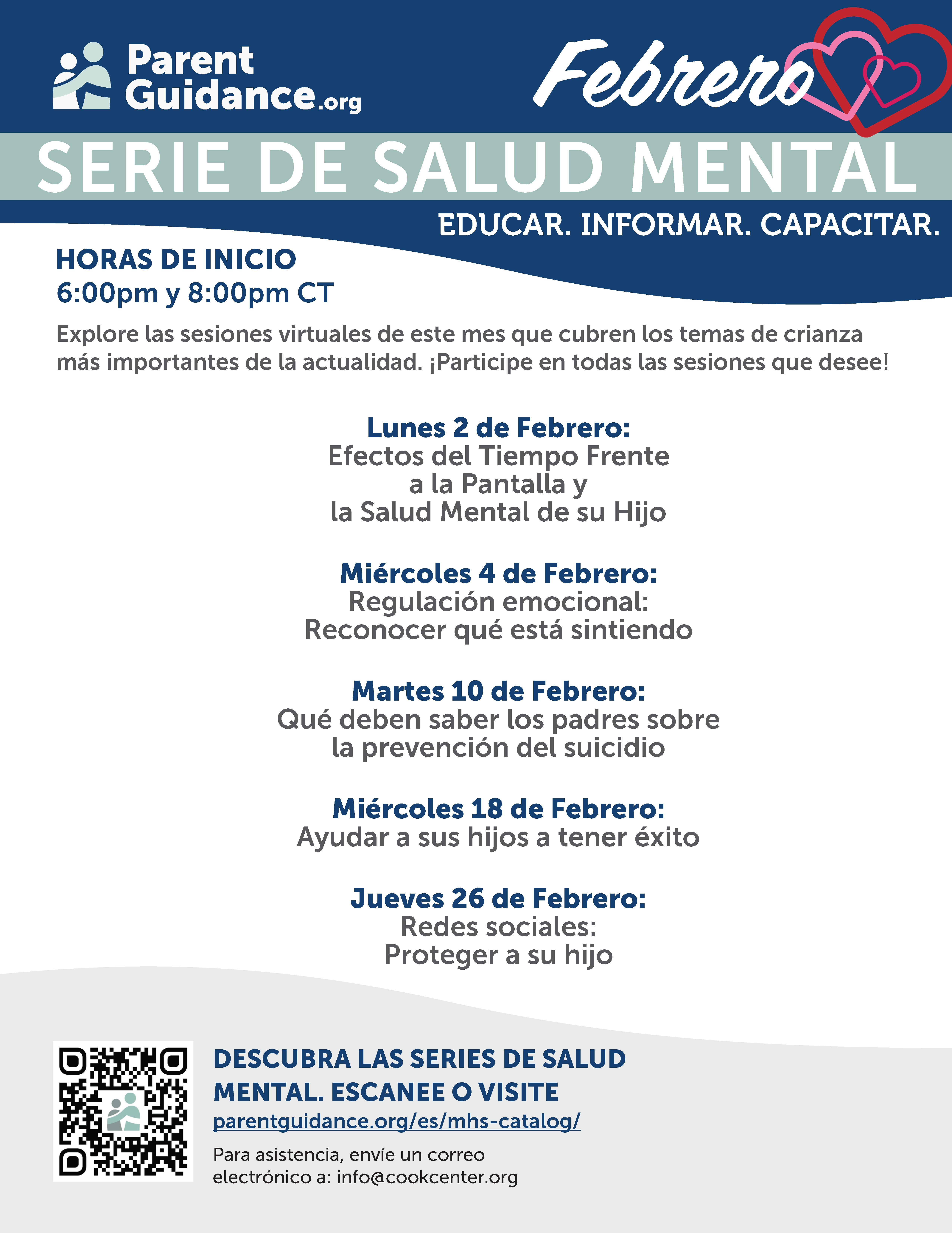 Spanish Mental Health Calendar