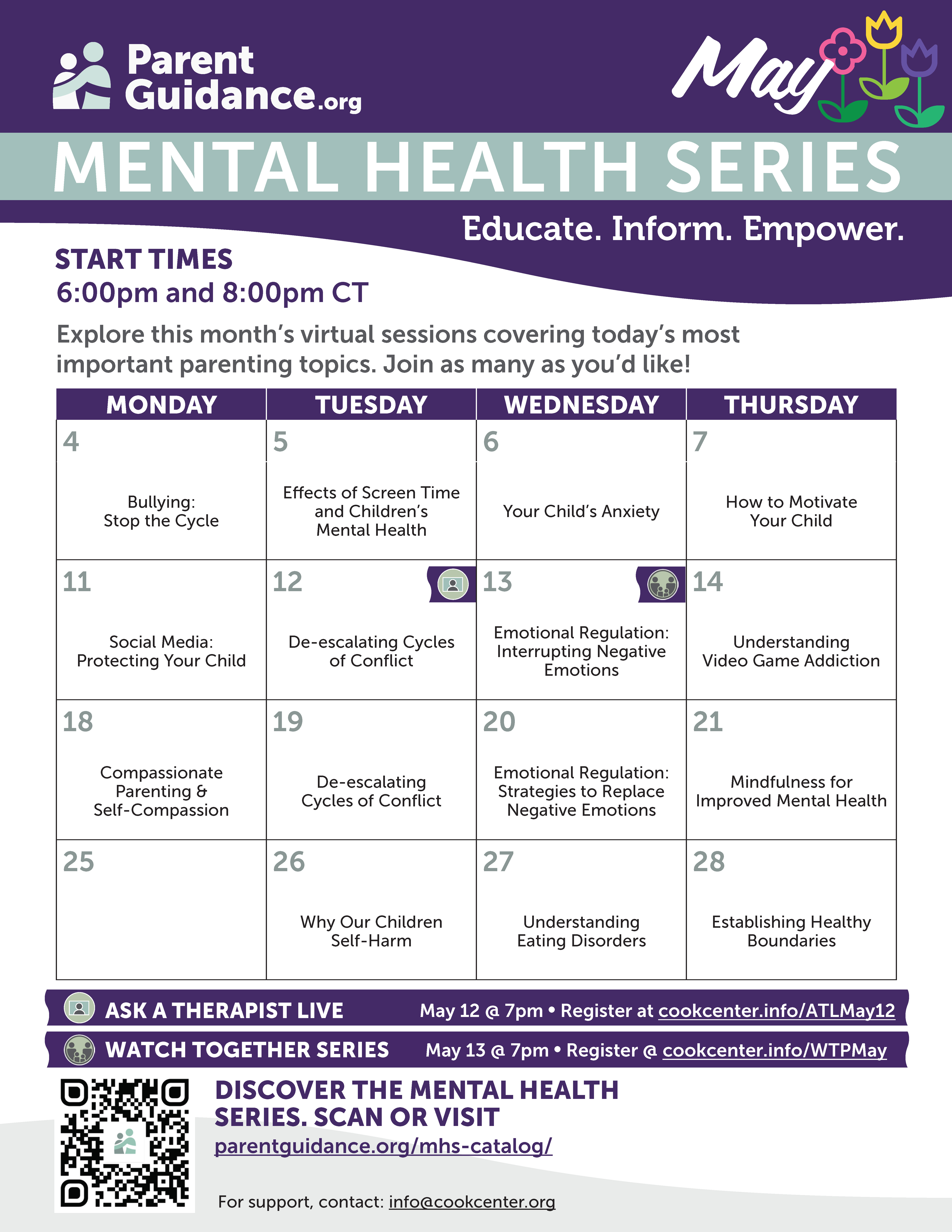 May Mental Health Calendar 