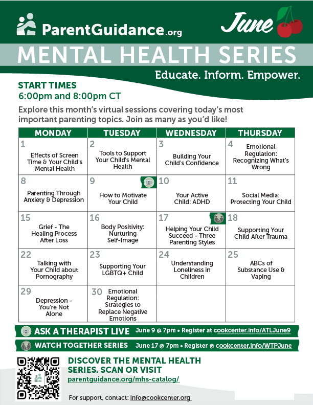 June Mental Health Calendar