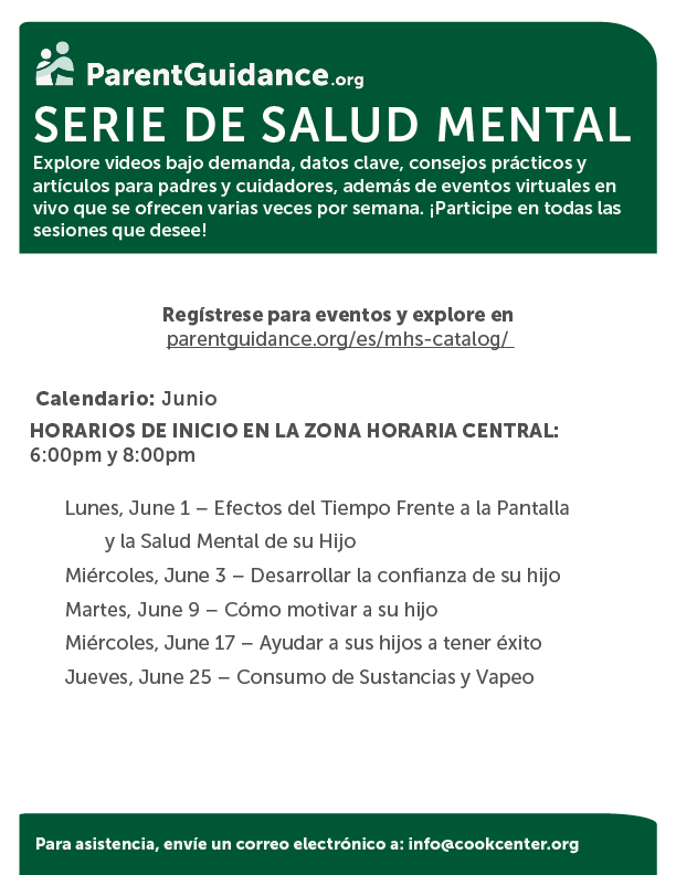 Spanish - June Mental Health Calendar