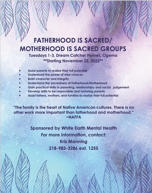 Fatherhood is sacred/motherhood is sacred groups