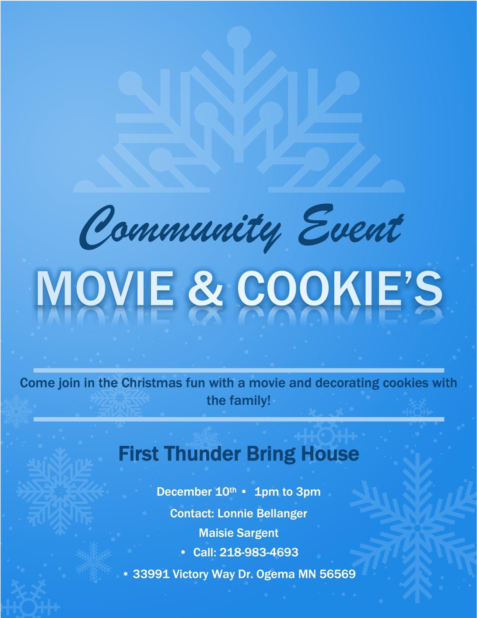 Community Event Movies and Cookies