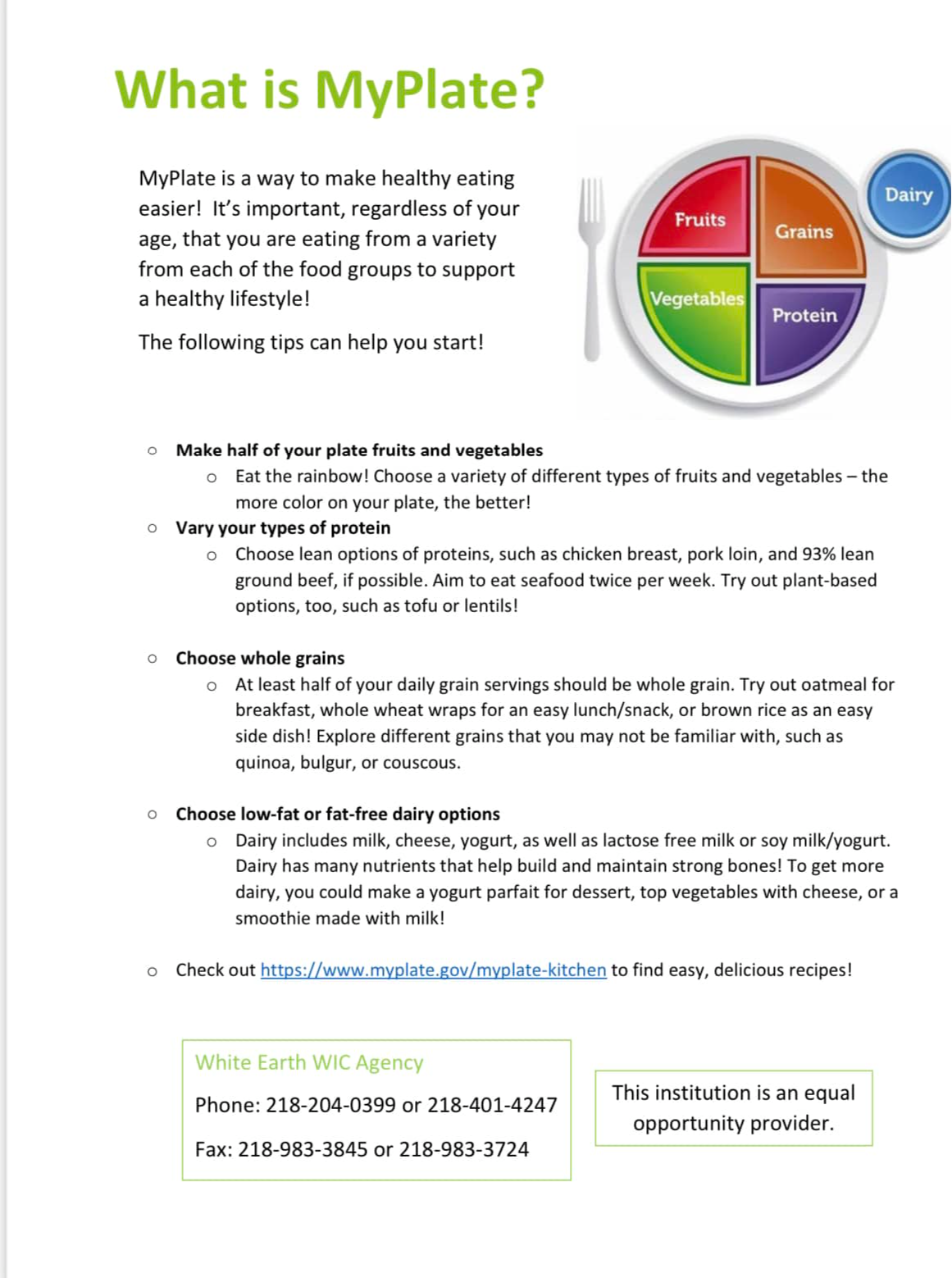 What is MyPlate?