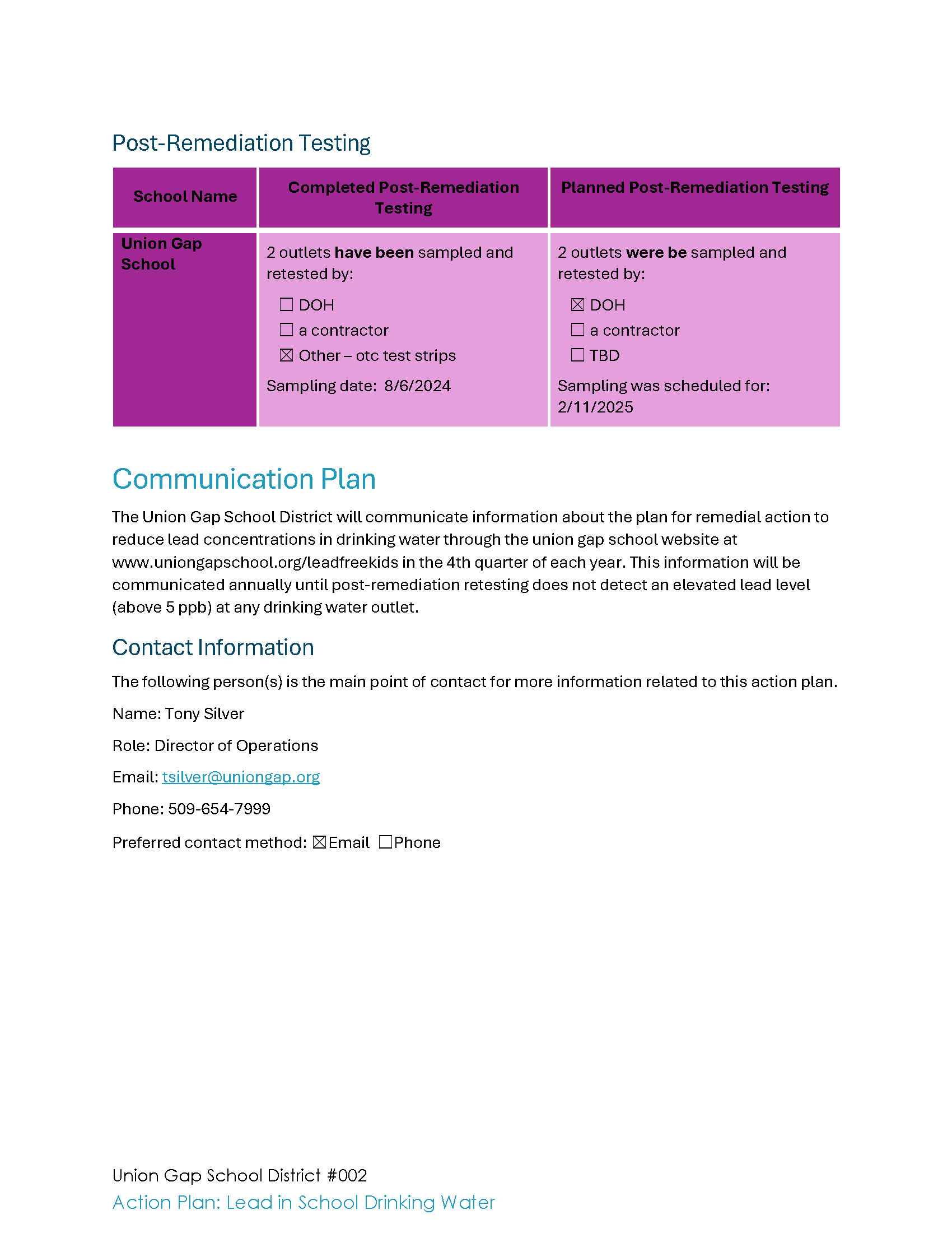Page 4 of lead action plan