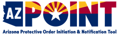 Image of the logo for the Arizona Protective Order Initiative and Notification Tool (AzPOINT)