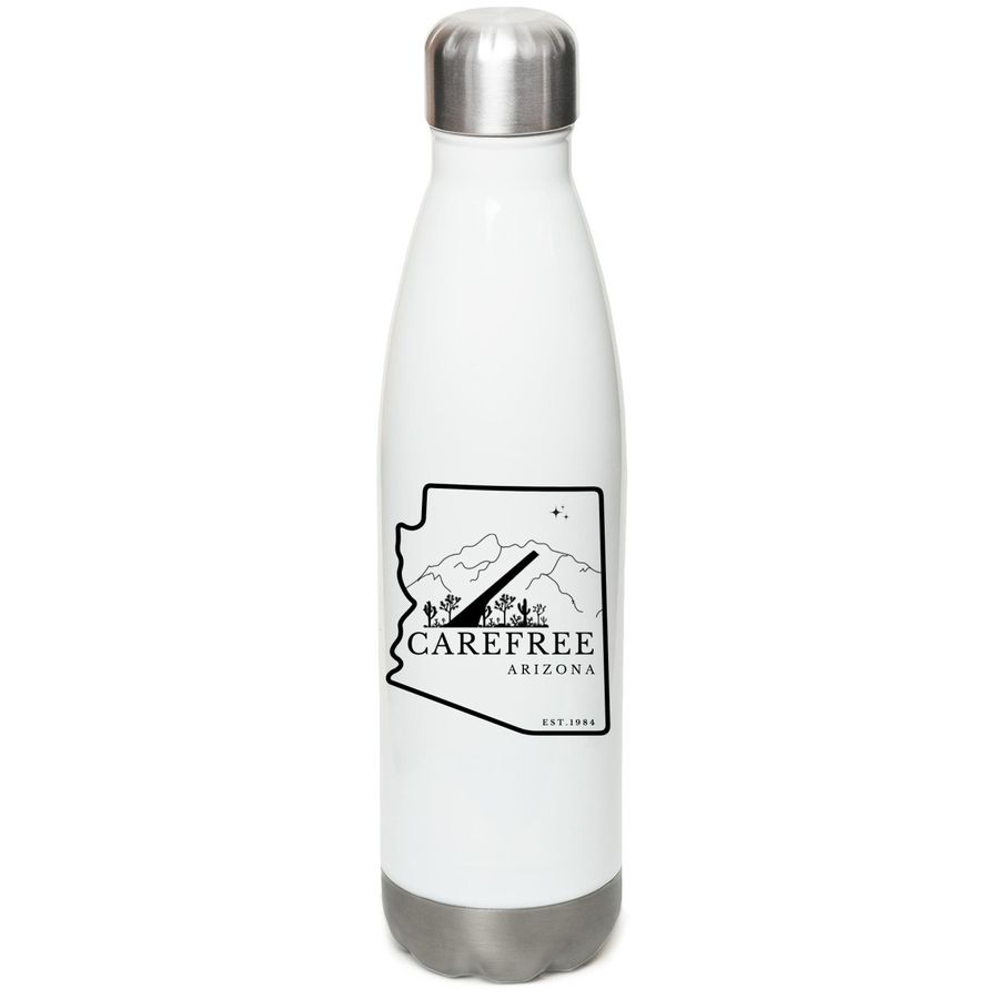 White Carefree Sundial Badge Bottle