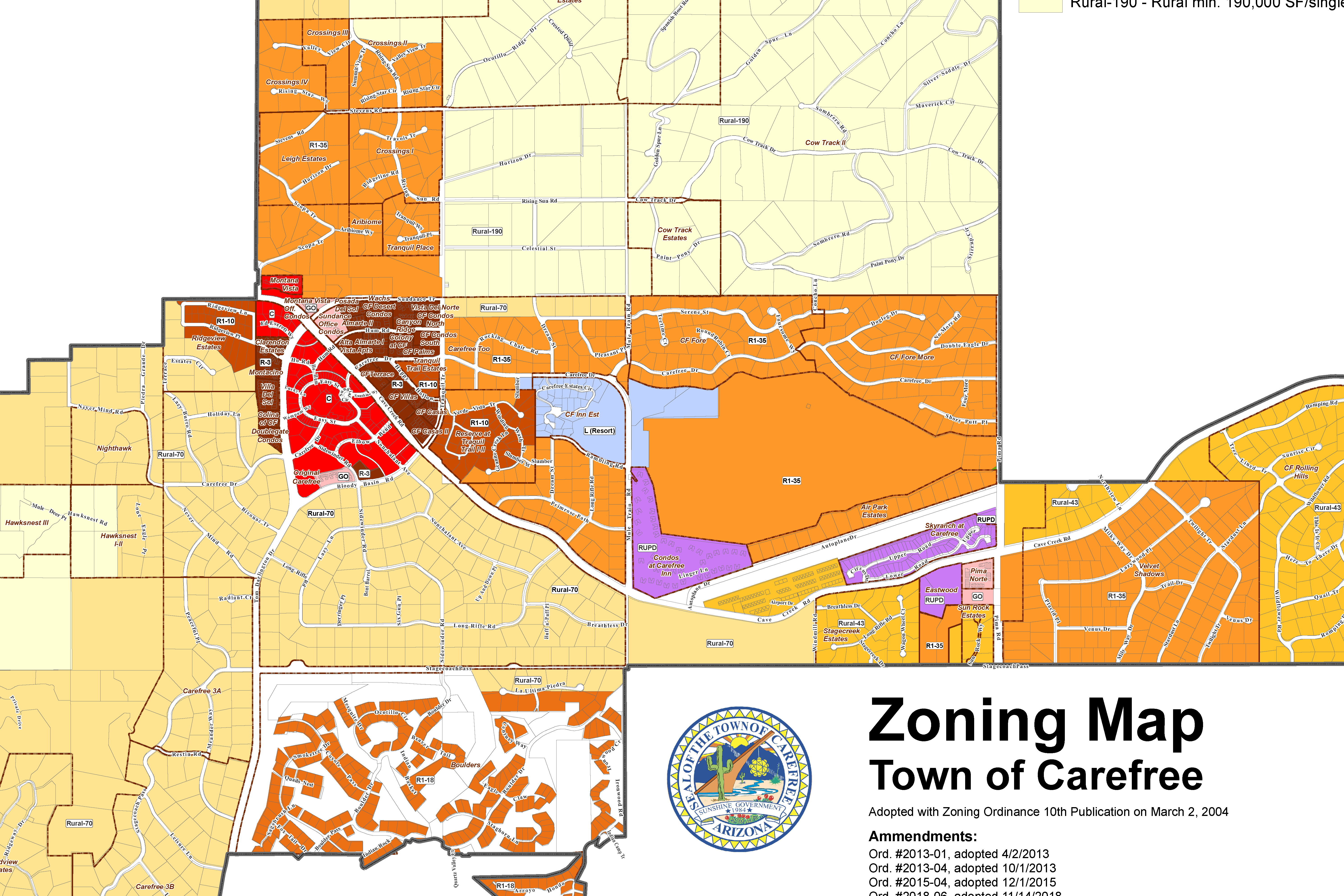 Picture of the Zoning Map of Carefree