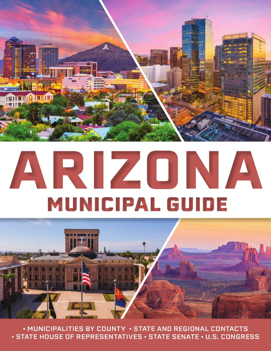 A cover of the 2024 Arizona Municipal Guide.