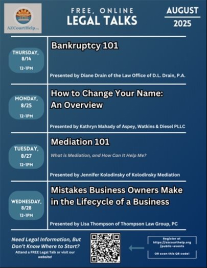Free Legal Talks Offered by AZCourtHelp