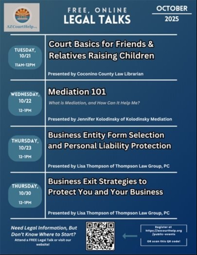Free Legal Talks Offered by AZCourtHelp