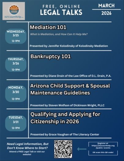 Free Legal Talks Offered by AZCourtHelp
