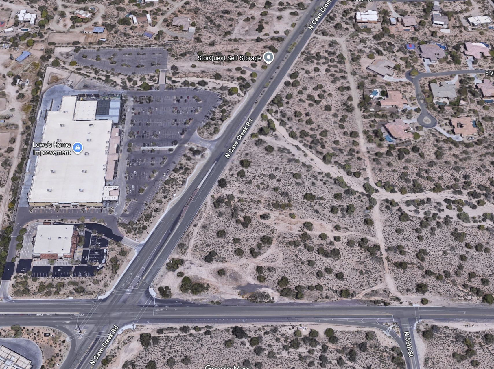 Google Maps View of Northeast Corner