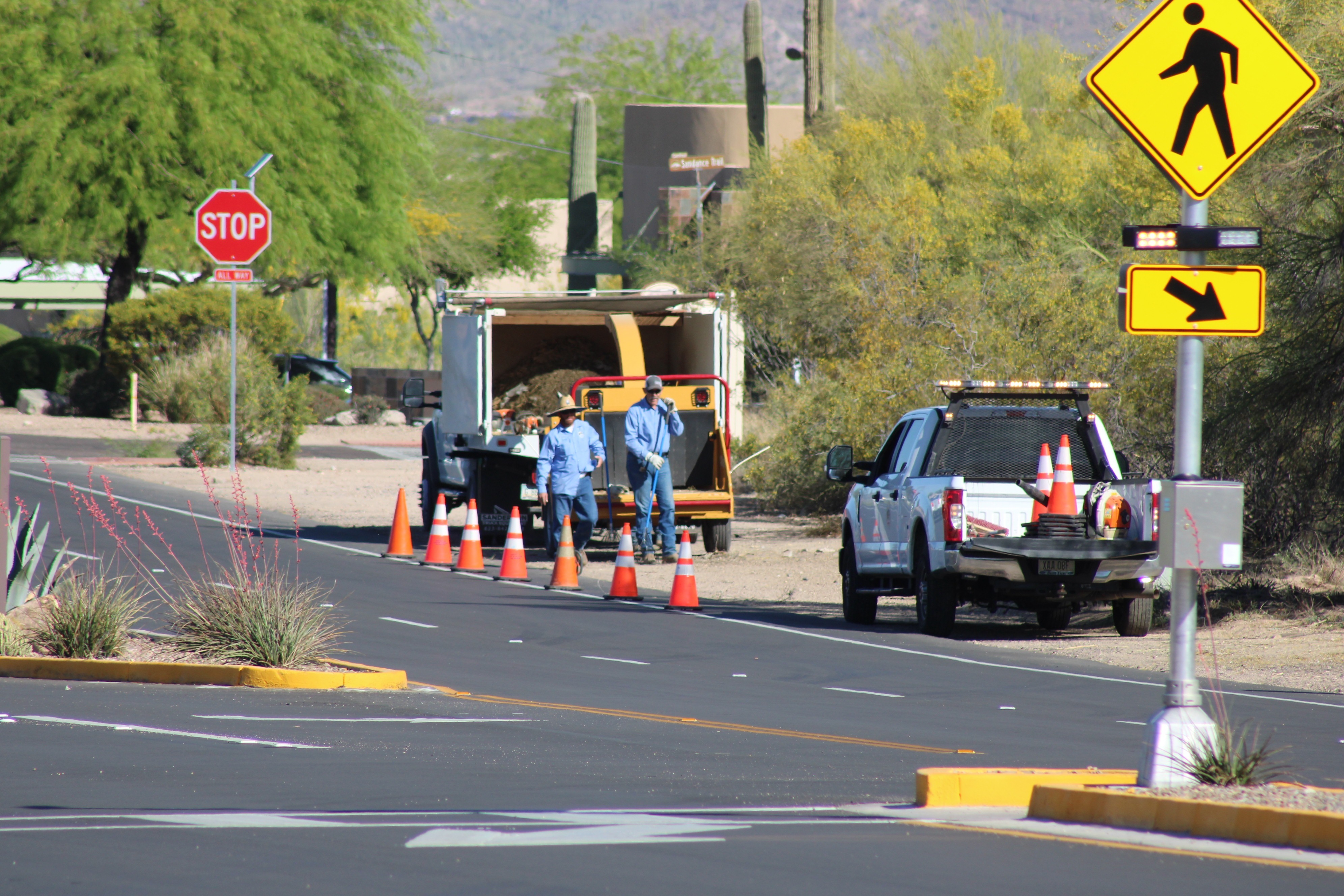 Men working on roadway