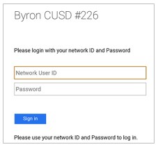 Login page screenshot
