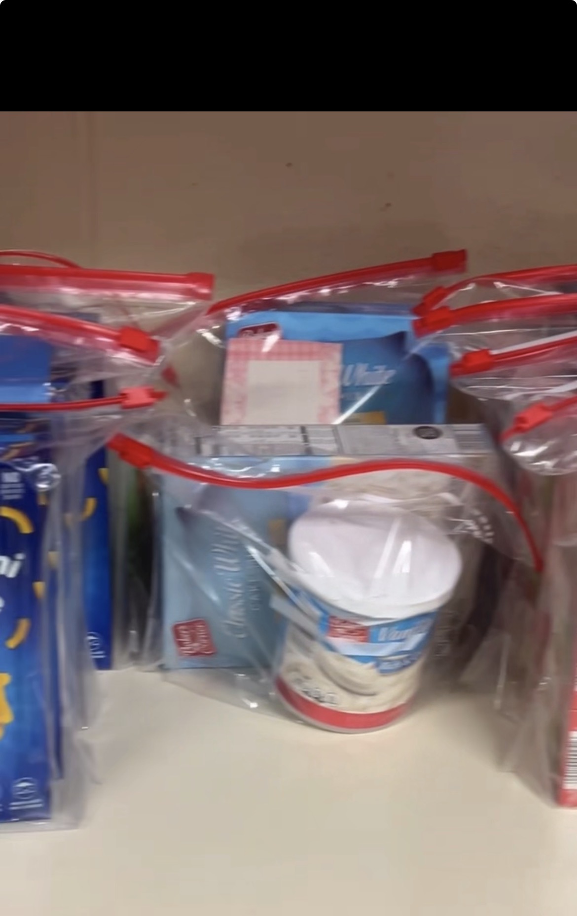 food kits donated to the food pantry