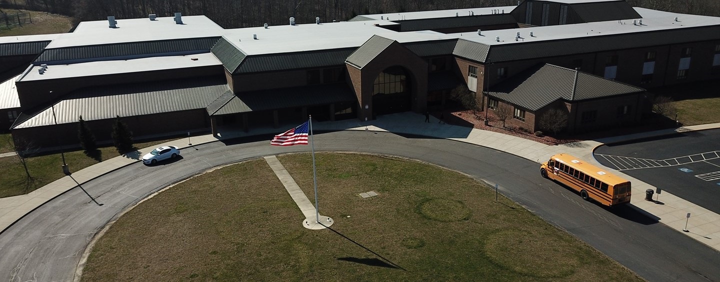 Drone photograph of Jackson High School