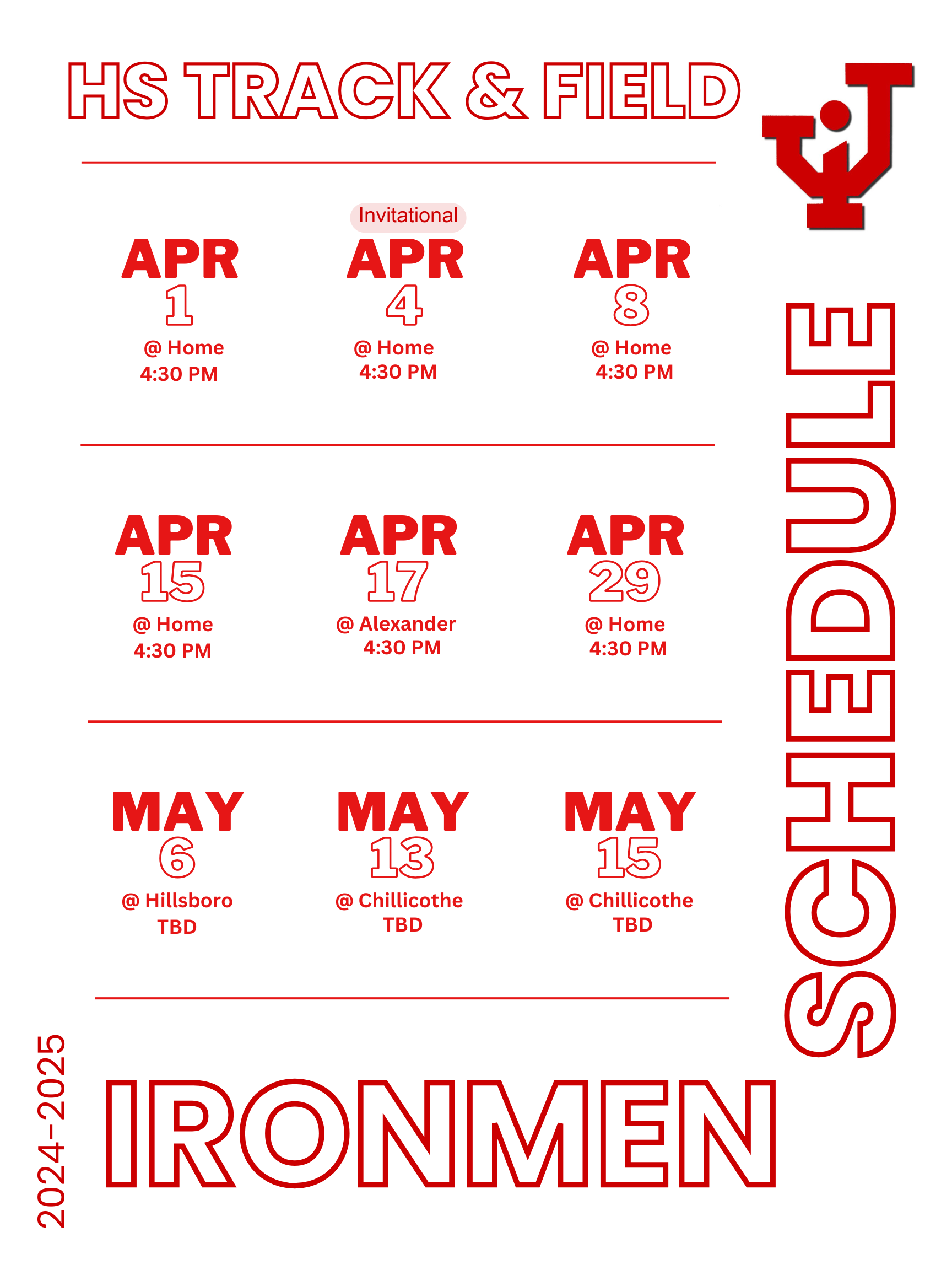 Track & Field Schedule