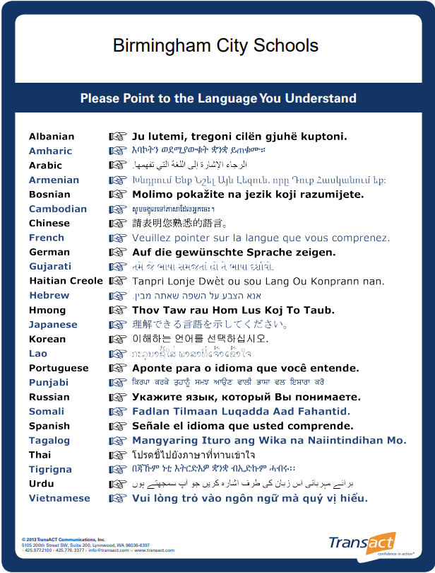 Language Chart