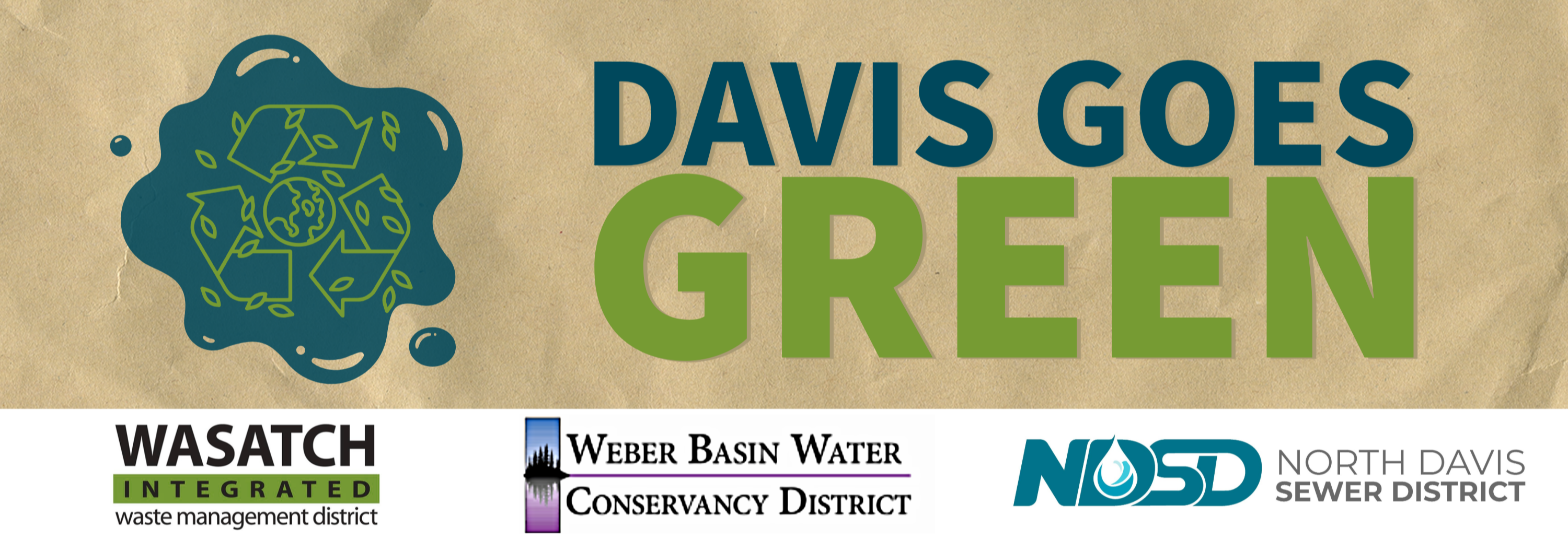 David Goes Green banner with sponsor logos