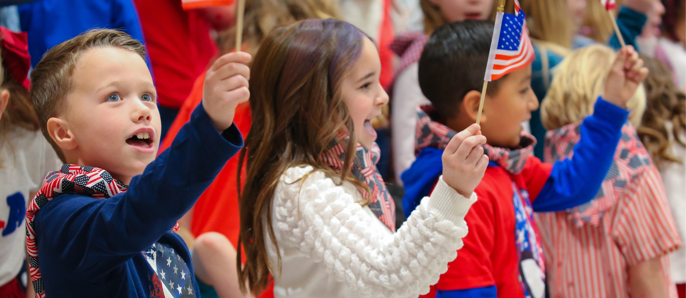 West Point Elementary second graders shine in patriotic performance. 