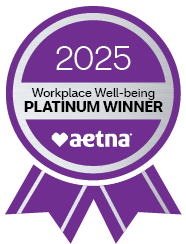 Aetna Silver Award - Purple Ribbon with Text