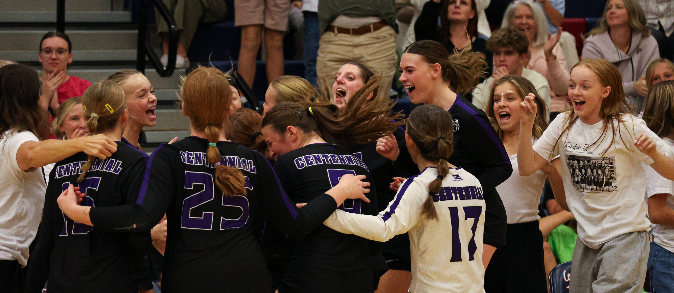 Centennial volleyball serves up a district championship win.