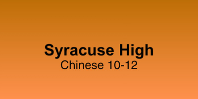 Syracuse High Chinese 10-12
