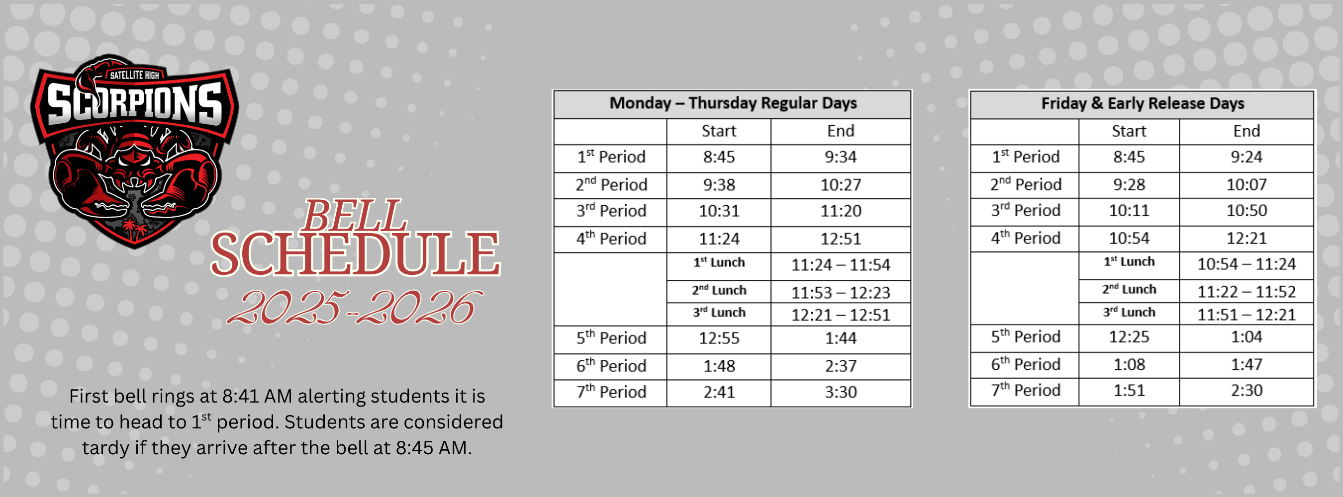 Bell Schedule