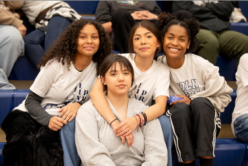 9th Grade students in Gym assembly