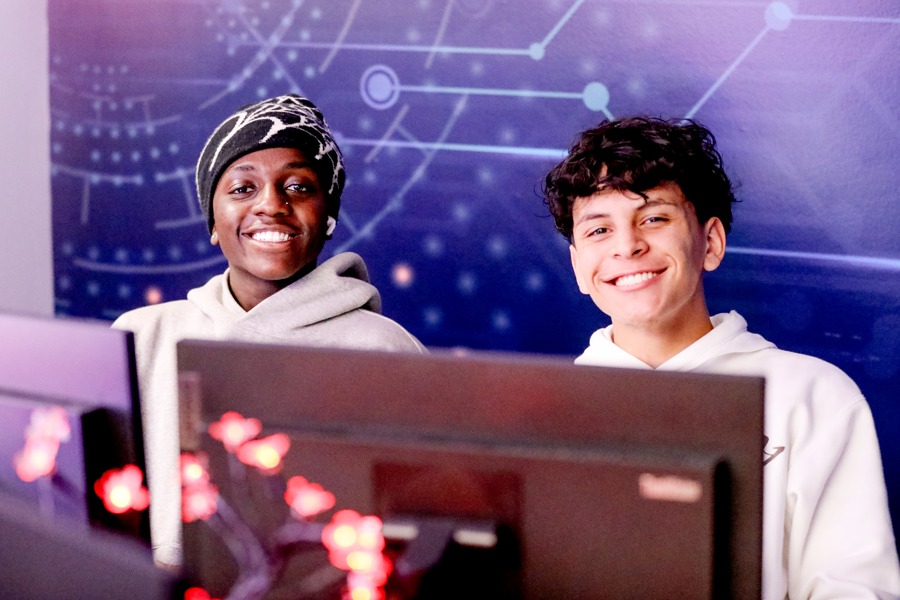 Students smiling