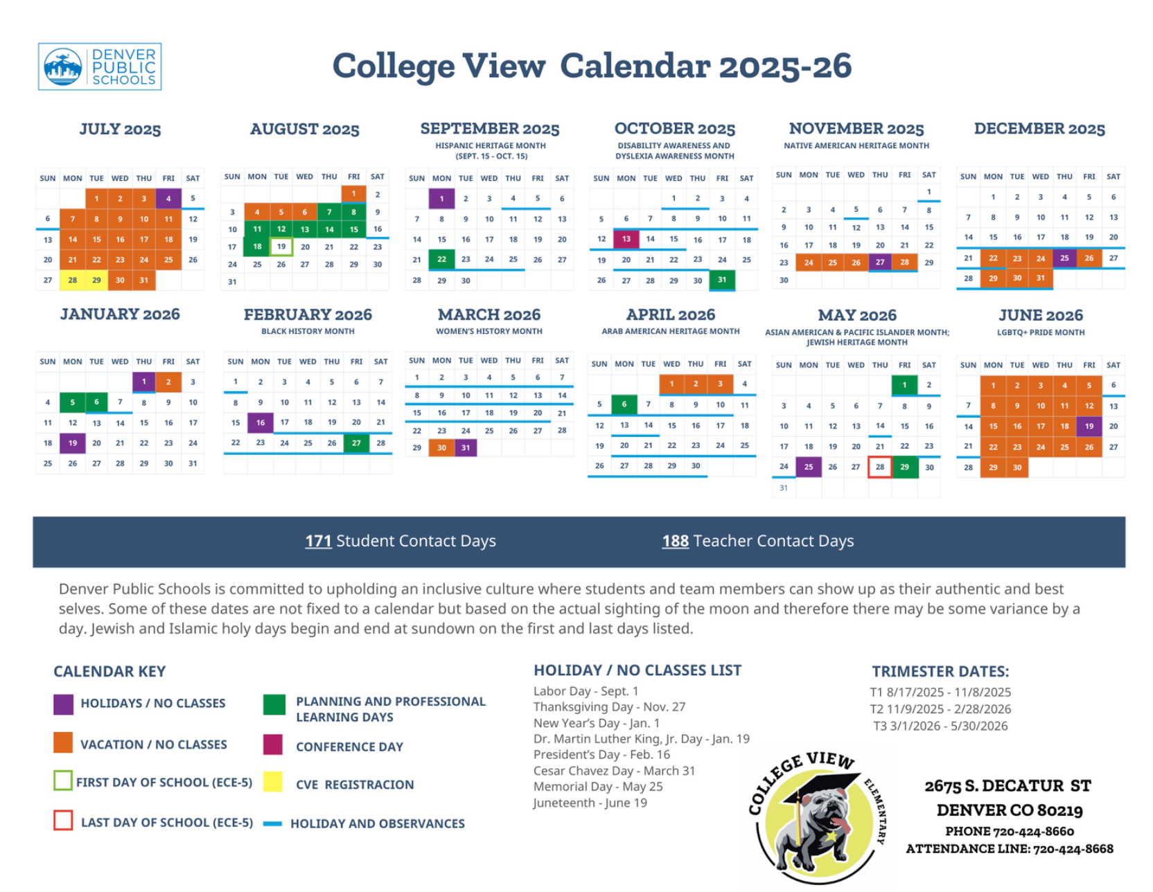 College View Calendar